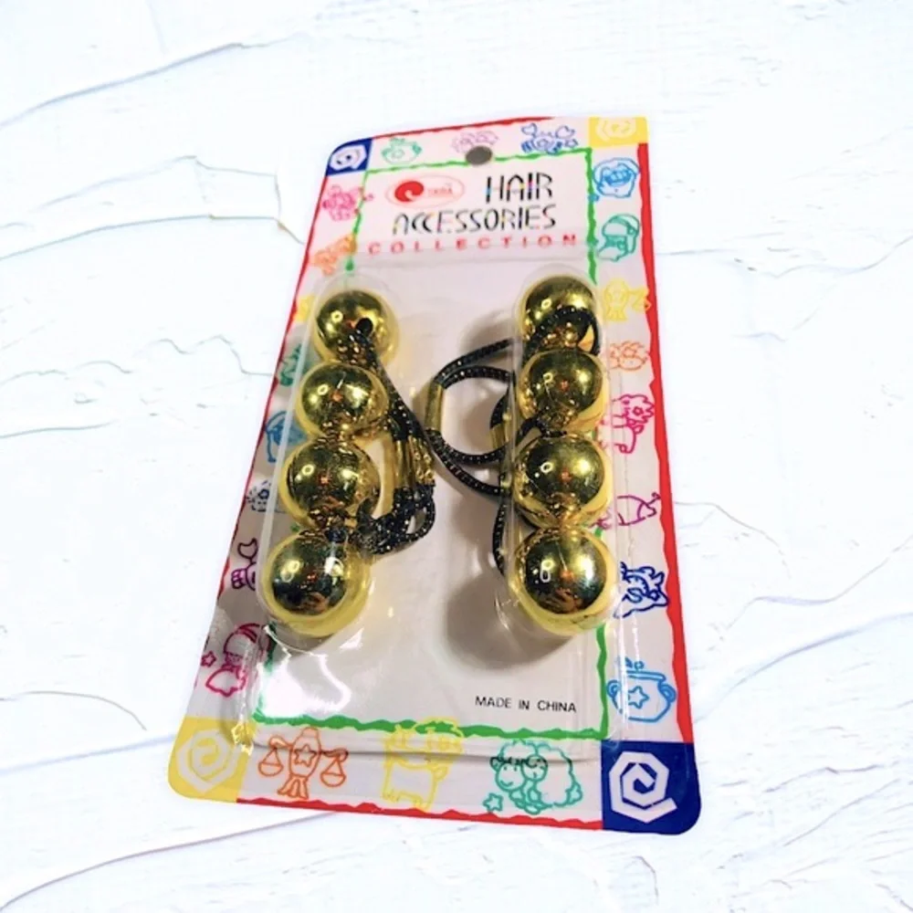 Gold Ball Vintage Hair Accessories Streetwear kidcore 80s 90s throwback